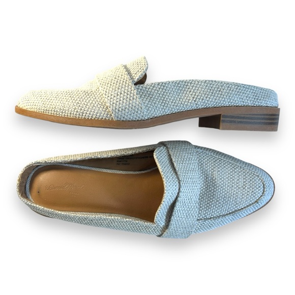 UNIVERSAL THREADS Ivory and Beige Linen-like Fabric Mules SZ 7 - Picture 8 of 13